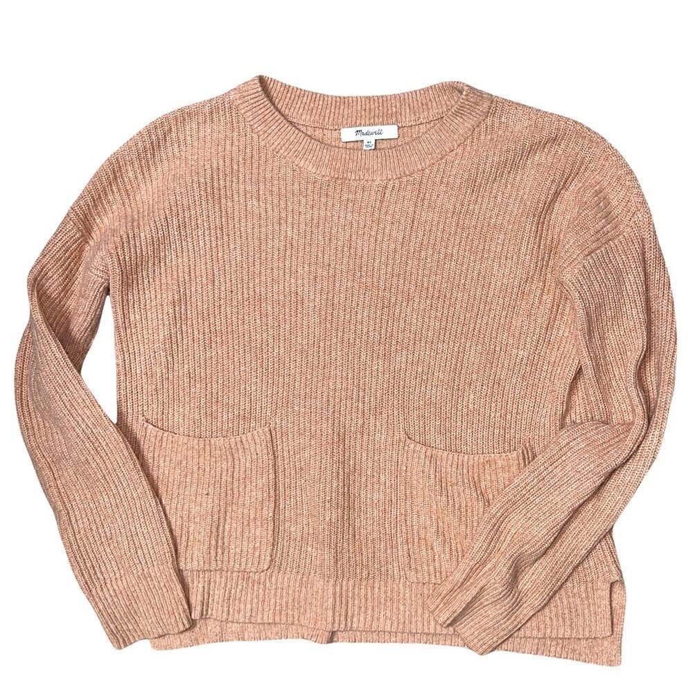 Madewell Patch Pocket Pullover Sweater Blush Pink Size XS